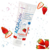 Lubrifiant AQUAglide Gel cu aroma capsuni, pe baza de apa, Joydivision, 100 ml