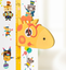 Metru masurare inaltime copii cu model magnetic 3D Girafa si sticker autocolant, 70 cm - 180 cm
