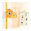Metru masurare inaltime copii cu model magnetic 3D Girafa si sticker autocolant, 70 cm - 180 cm