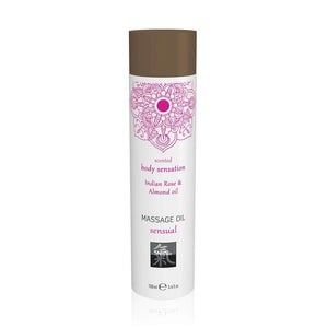 Ulei pentru masaj SHIATSU Sensual cu aromă de trandafir indian și migdale, 100 ml