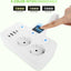 Adaptor priza cu doua mufe type C PD20W + QC3.0 si cu 2 USB 3.4A, lampa cu touch si lumina interschimbabila, alb