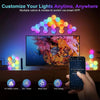 Lampa LED modulara de perete - set 6 panouri hexagon inteligente RGB, Wi-Fi, Bluetooth, sincronizare muzicala, compatibil IOS/Android, joc de lumini, telecomanda, dimmer, timer, multicolor
