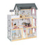 Casa de papusi cu 3 etaje, mobilier complet, lumini LED si accesorii, 78 cm, lemn MDF gri