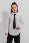 ELODIE - Cravata de copii pentru uniforme scolare, negru