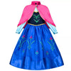 Rochie printesa Anna Frozen pentru fete, costumatie joc de rol petreceri, serbari, carnaval si cadou ideal pentru sarbatori, aniversari sau zile de nastere