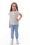 EVELYN - Compleu din muselina, set bluza si pantaloni lejeri, bleu