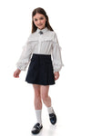 ELMIRA - Fusta/pantalon din stofa, skort bleumarin