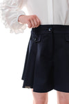 ELMIRA - Fusta/pantalon din stofa, skort bleumarin