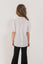 JULIA - Bluza eleganta din material fin cu maneca scurta, guler si funda chic, alb