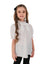 JULIA - Bluza eleganta din material fin cu maneca scurta, guler si funda chic, ivory