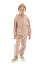 BRYN - Trening din catifea reiata cu hanorac si pantaloni, roz pudra