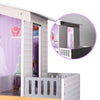 Casa de papusi cu 3 etaje, lift functional, 4 camere cu mobilier complet si accesorii, 117 cm, lemn MDF pastel