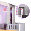 Casa de papusi cu 3 etaje, lift functional, 4 camere cu mobilier complet si accesorii, 117 cm, lemn MDF pastel