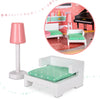 Casa de papusi cu 3 etaje, lift functional, 4 camere cu mobilier complet si accesorii, 117 cm, lemn MDF pastel