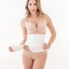 Centura abdominala postnatala din bumbac, corset ajustabil si modelator ideal pentru recuperare dupa nastere, cezariana, operatii - alb