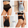 Chiloti modelatori cu talie medie pentru compresie abdomen, lenjerie modelatoare fara cusaturi din material respirabil - negru
