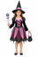 Rochie de vrăjitoare pentru fetițe, cu pălărie, baghetă și gentuță – costum tematic pentru Halloween și joc de rol