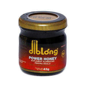 Diblong Power Honey - supliment alimentar pentru adulți cu miere și asocieri de plante care susțin vitalitatea și tonusul, 43 g