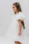 ASSIA - Rochie de ocazie pentru fete, din organza si tulle fin cu sclipici, stil printesa, alb