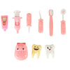 Set dentist pentru copii cu hipopotam si accesorii educative, roz