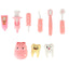 Set dentist pentru copii cu hipopotam si accesorii educative, roz
