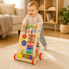 Centru de Activități educative Montessori cu Jocuri Senzoriale – Premergător Multifuncțional 6 în 1 din Lemn pentru Bebeluși