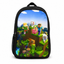 Ghiozdan Minecraft pentru școală, 2 compartimente cu fermoar, model ergonomic, Heroes & Mobs 39x29x16cm