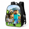 Ghiozdan Minecraft pentru școală, 2 compartimente cu fermoar, model ergonomic, Steve Survival 39x29x16cm