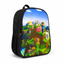 Ghiozdan Minecraft pentru școală, 2 compartimente cu fermoar, model ergonomic, Heroes & Mobs 39x29x16cm