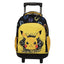Ghiozdan Troler pentru Școală, Model Pokémon, cu 2 Compartimente, Mâner Telescopic, Bretele Ajustabile și Întărite, 44 × 33 × 22 cm, Galben