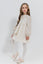 HELEN – Rochie din catifea reiat cu model in clos, detalii florale si aplicatii din dantela vintage, ivory