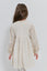 HELEN – Rochie din catifea reiat cu model in clos, detalii florale si aplicatii din dantela vintage, ivory