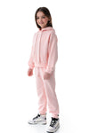 JOYNIA - Trening din bumbac premium cu hanorac si pantaloni, roz blush