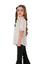 JULIA - Bluza eleganta din material fin cu maneca scurta, guler si funda chic, ivory