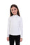 KERENZA – Bluza din bumbac cu guler ondulat si fundita decorativa, alb