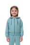 MAIRI - Hanorac din bumbac cu fermoar si buzunare, turcoaz