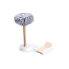 Casa de papusi cu 3 etaje, mobilier complet, lumini LED si accesorii, 78 cm, lemn MDF gri