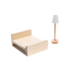 Casa de papusi cu 3 etaje, mobilier complet, lumini LED si accesorii, 78 cm, lemn MDF gri