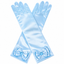 Mănuși Satin Bleu pentru Fetițe, Accesoriu pentru Costum și Rochie de Prințesă, Cosplay, Carnaval, Serbări