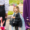 Pelerină din tul multicolor cu steluțe aurii - accesoriu pentru rochii de prințese, costumații joc de rol, carnaval și serbări