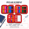 Penar Echipat Model Spiderman, cu 43 Piese și 3 Compartimente, Multicolor