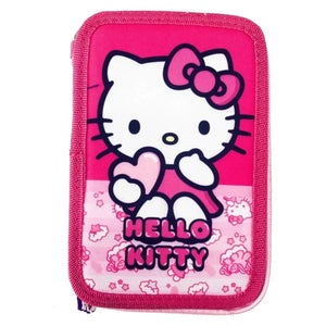 Penar Echipat Model Hello Kitty, cu 42 Piese și 3 Compartimente, Roz
