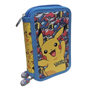Penar Echipat, Model Pokemon, cu 43 Piese și 3 Compartimente, Multicolor