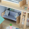 Casuță portabilă din lemn Hotel SPA animale în valiză cu mobilier, figurine câine și pisică, 18 accesorii, +3 ani