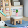 Casuță portabilă din lemn Hotel SPA animale în valiză cu mobilier, figurine câine și pisică, 18 accesorii, +3 ani