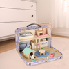 Casuță portabilă din lemn Hotel SPA animale în valiză cu mobilier, figurine câine și pisică, 18 accesorii, +3 ani
