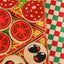 Set pizza cu ingrediente velcro, farfurie si accesorii - jucarie Montessori pentru copii, lemn