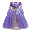 Rochie printesa Rapunzel pentru fete, costumatie joc de rol petreceri, serbari, carnaval si cadou ideal pentru sarbatori, aniversari sau zile de nastere