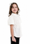 REBECA – Bluză elegantă cu dantelă, guler clasic și mâneci scurte bufante, ivory