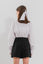 KELLY - Fusta/pantalon din stofa cu funda eleganta, skort negru